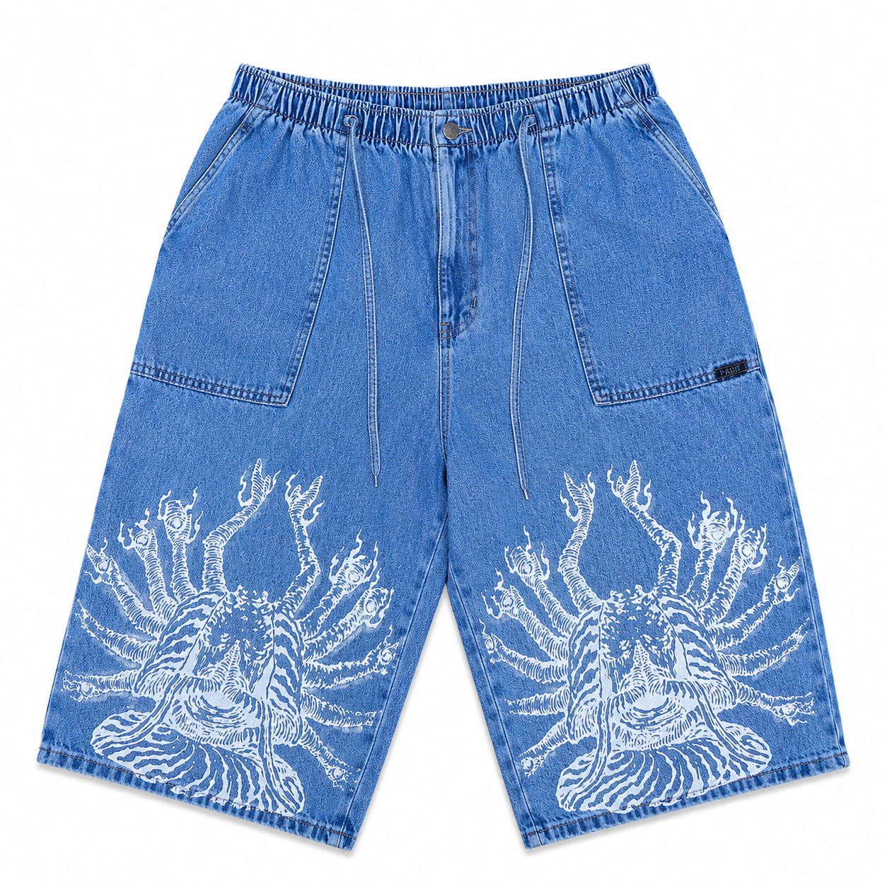 Sitting Hands Denim Shorts
