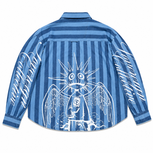 Blue Striped Flannel